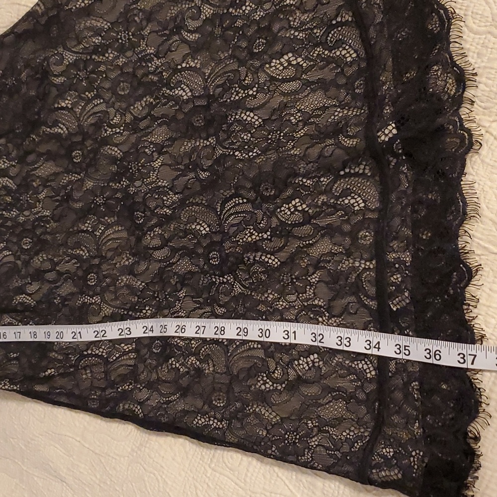 Moulinette Soeurs by Anthropologie Black Silk Lace Dress Size 4 - Picture 9 of 16